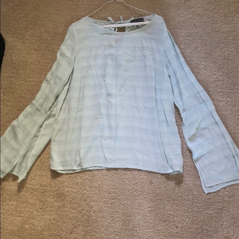 Michael Stars blue work blouse